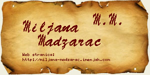 Miljana Madžarac vizit kartica